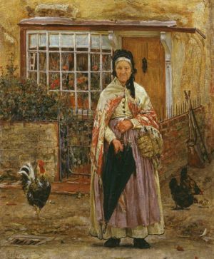 Will it Rain, South Harting - The model is said to have been 'Old Charlotte Wallder' who lived opposite the church at South Harting