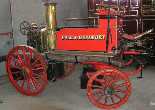 Horse drawn steam fire engine