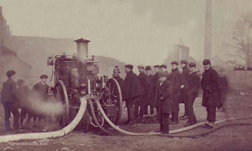 Horse drawn steam fire engine