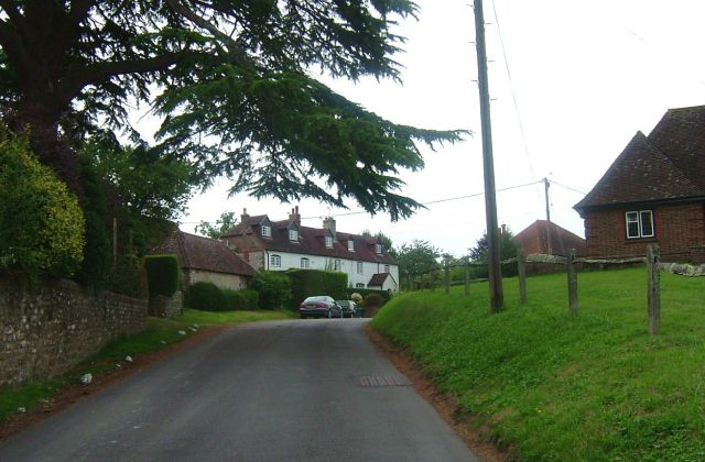 Alms houses to right