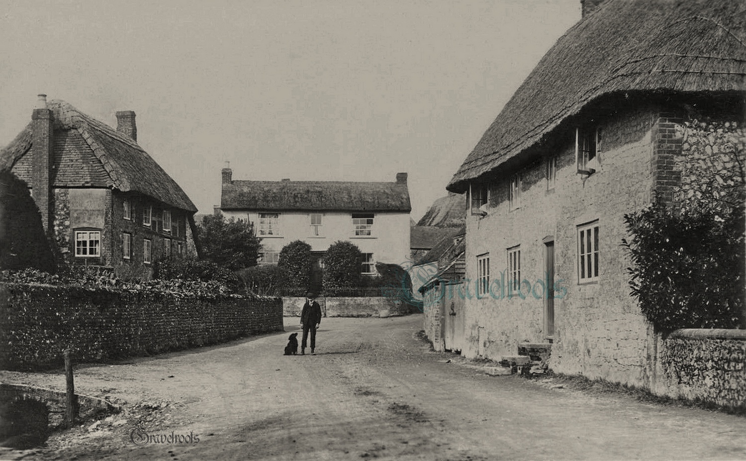 Old photos of School Road, Amberley - click image below to return