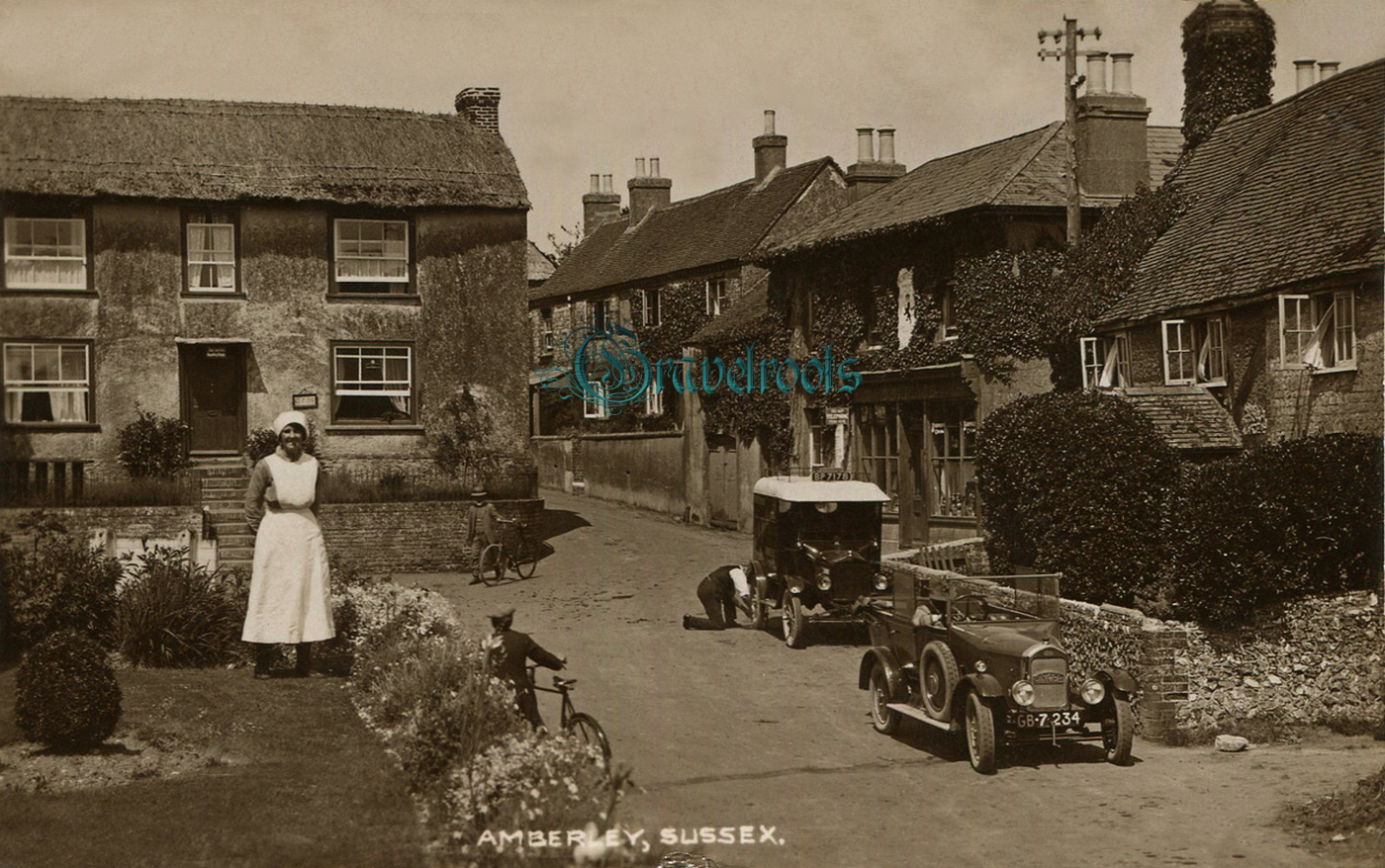 Old photos of School Road & Church Street, Amberley - click image below to return