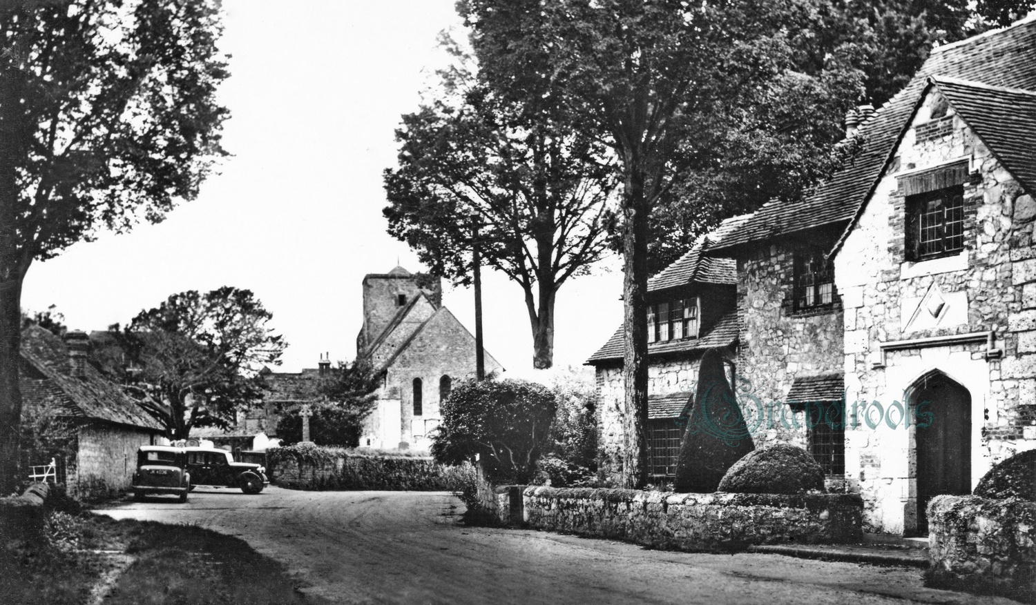 Old photos of Amberley Church & Street -  - click image below to return