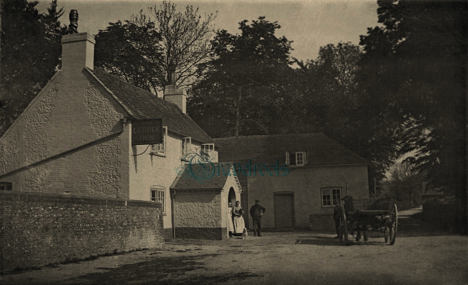 Old photos of The George Inn, Eartham, Sussex - click image below to return