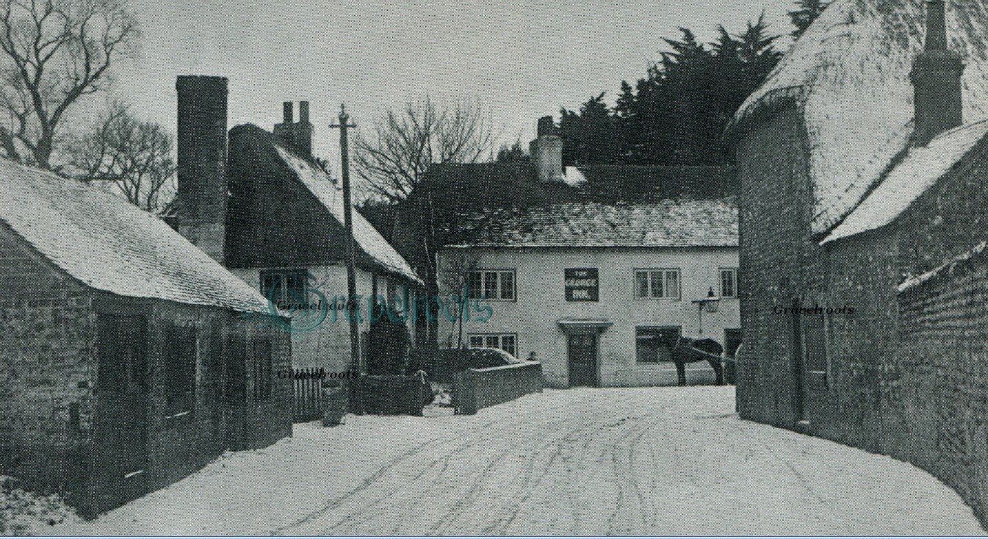 Old photo of George Inn, Felpham, Sussex, Christmas 1908 - click to return