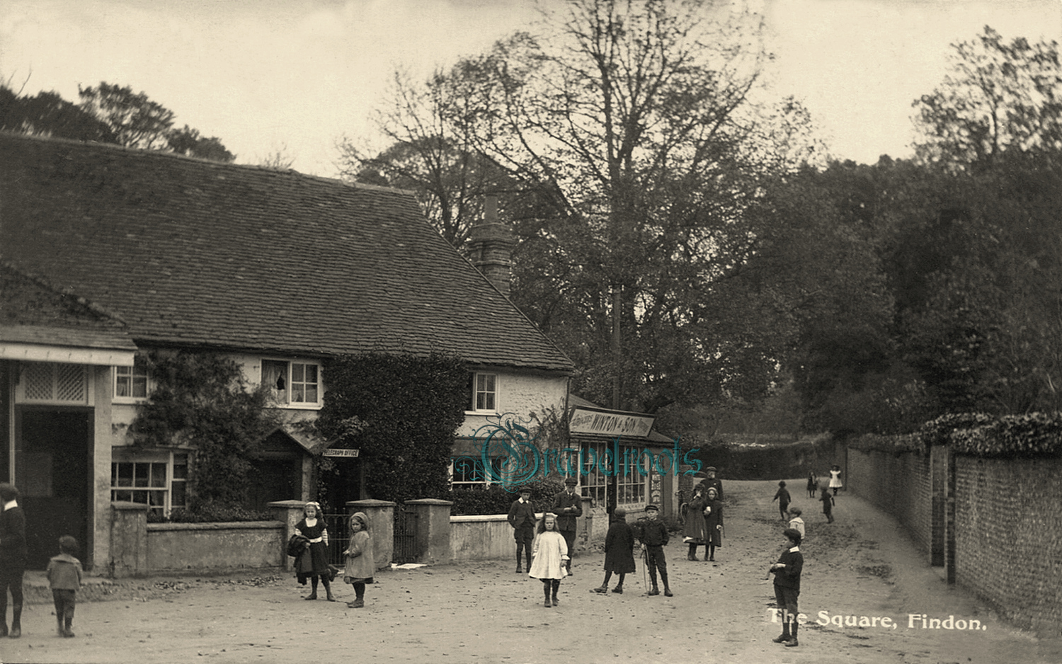  old Social history photos of Winton & Son, The Square, Findon, Sussex - click image below to return