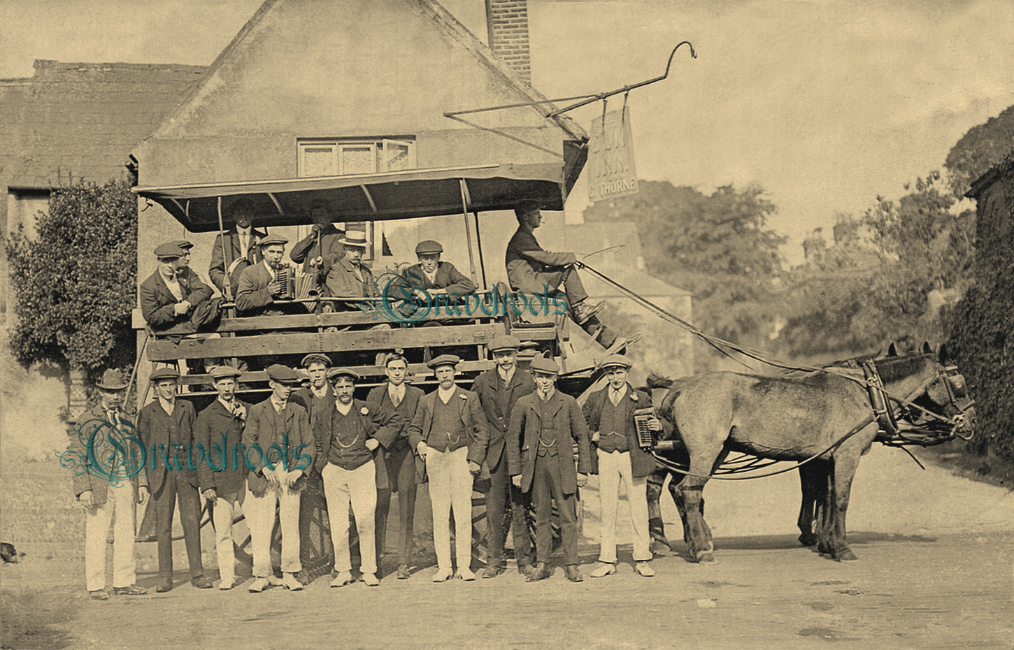  old Social history photos of Drinking Party, Findon, Sussex - click image to return