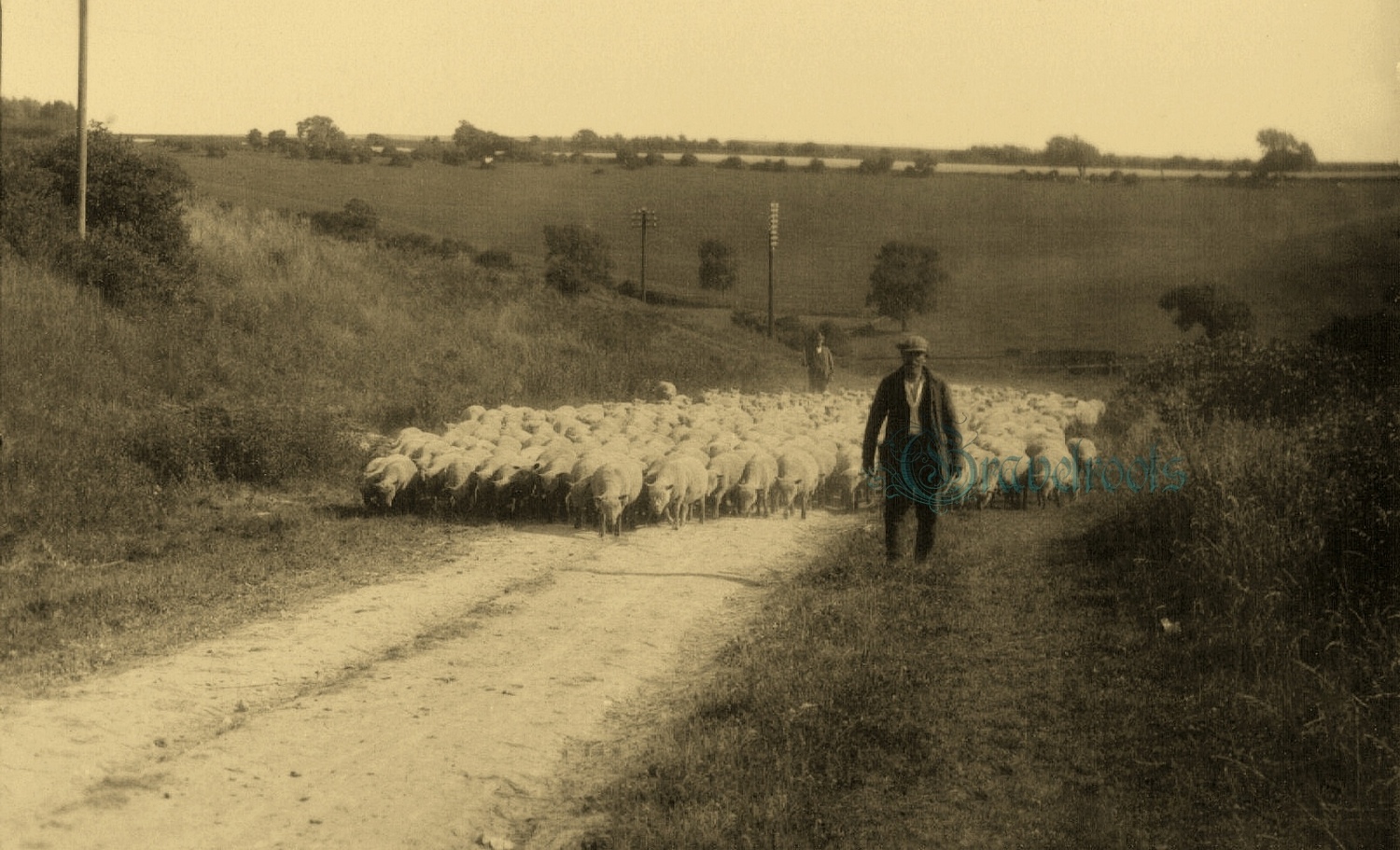  old photo near Lewes, Sussex - click image to return