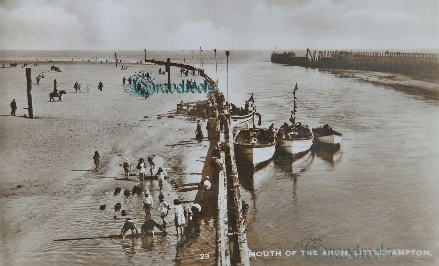  old photo of River Mouth, Littlehampton, Sussex - click image below to return