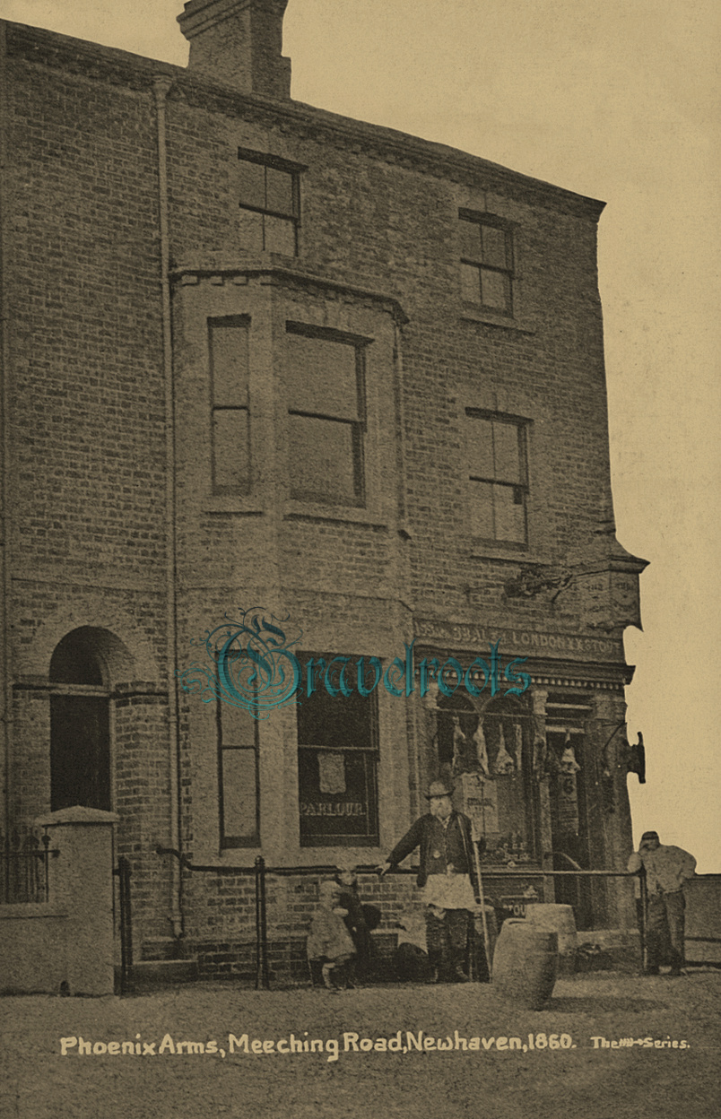  old photo of Phoenix Arms, Meeching Road, Newhaven, Sussex - click image below to return