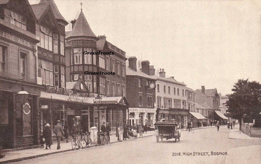 Old photo of High Street, Bognor Regis, Sussex - click to return