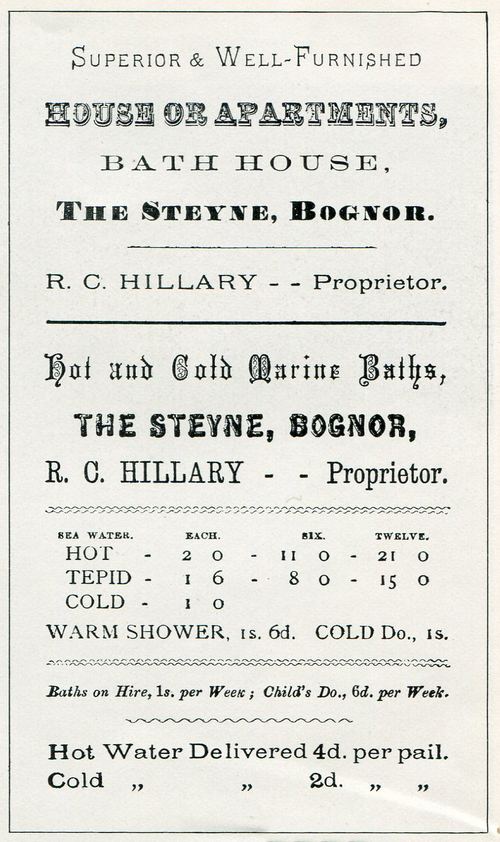 Old advert Bognor, Sussex - click to return