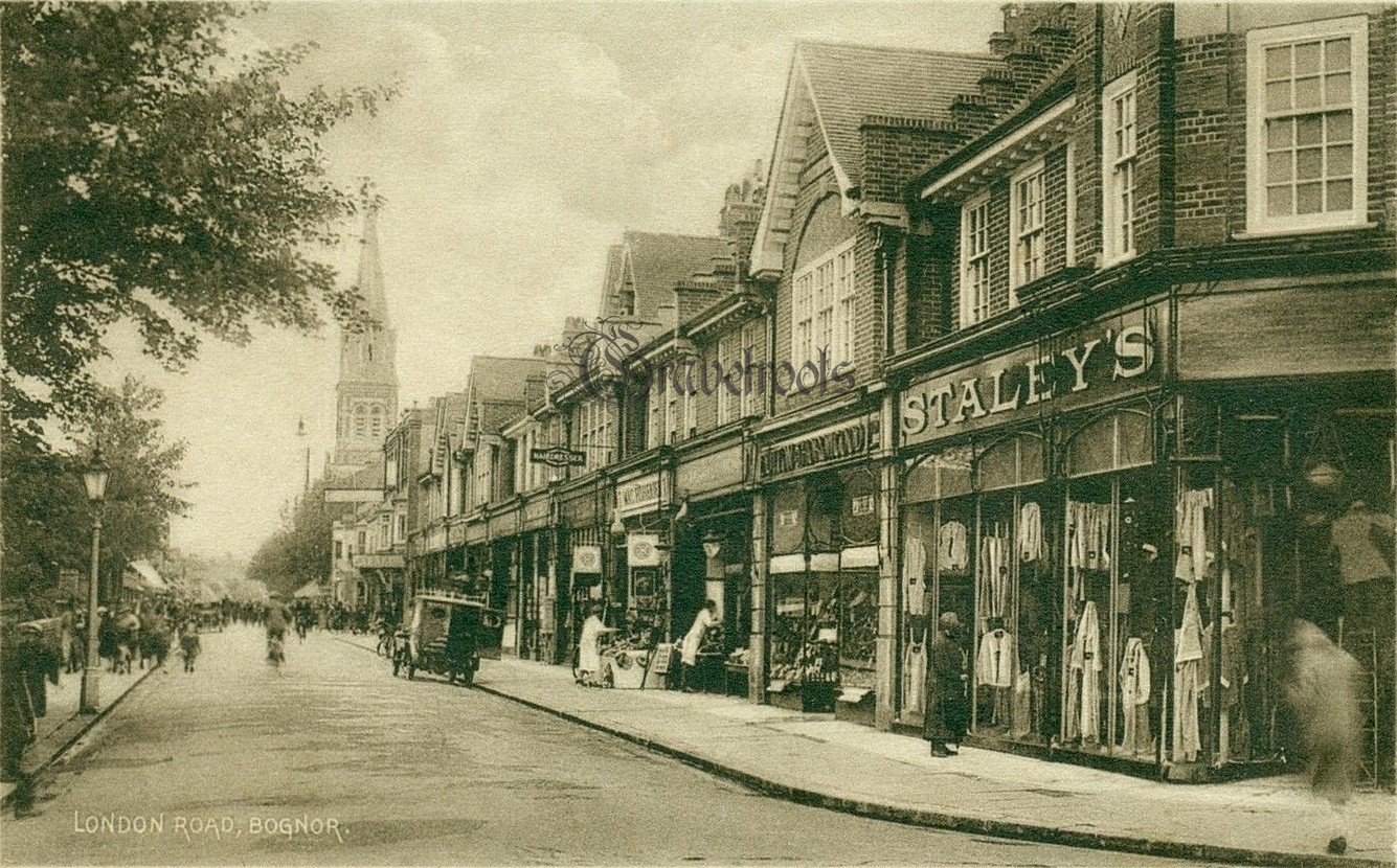 Old photo of London Road, Bognor Regis, Sussex - click to return