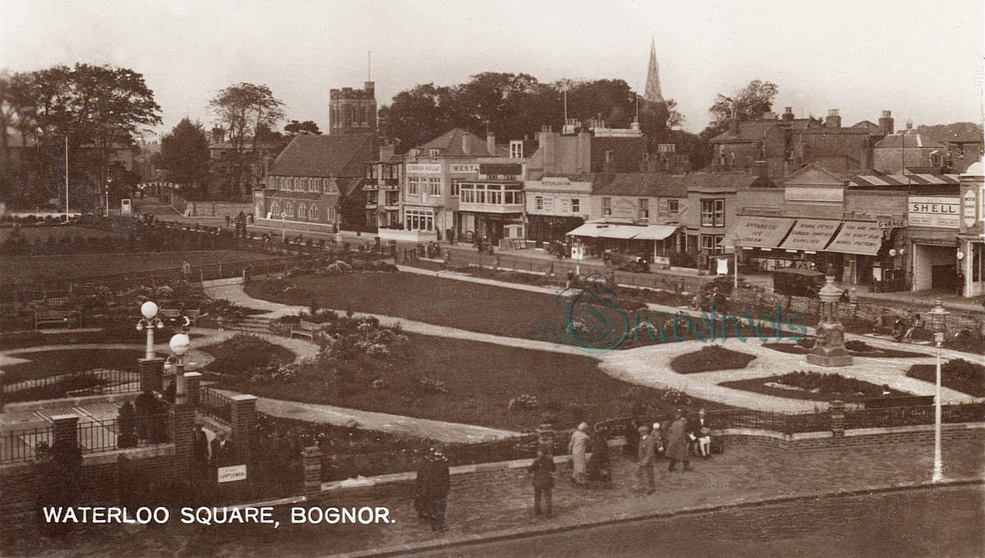 Old photo of Waterloo Square, Bognor Regis, Sussex - click to return