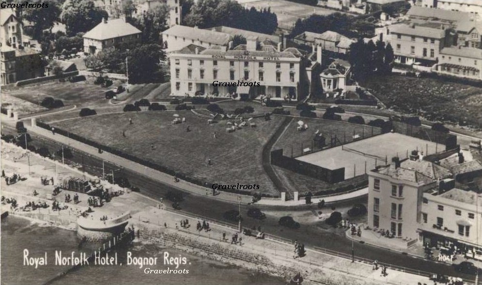 Old photo of Royal Norfolk Hotel, Bognor Regis, Sussex - click to return