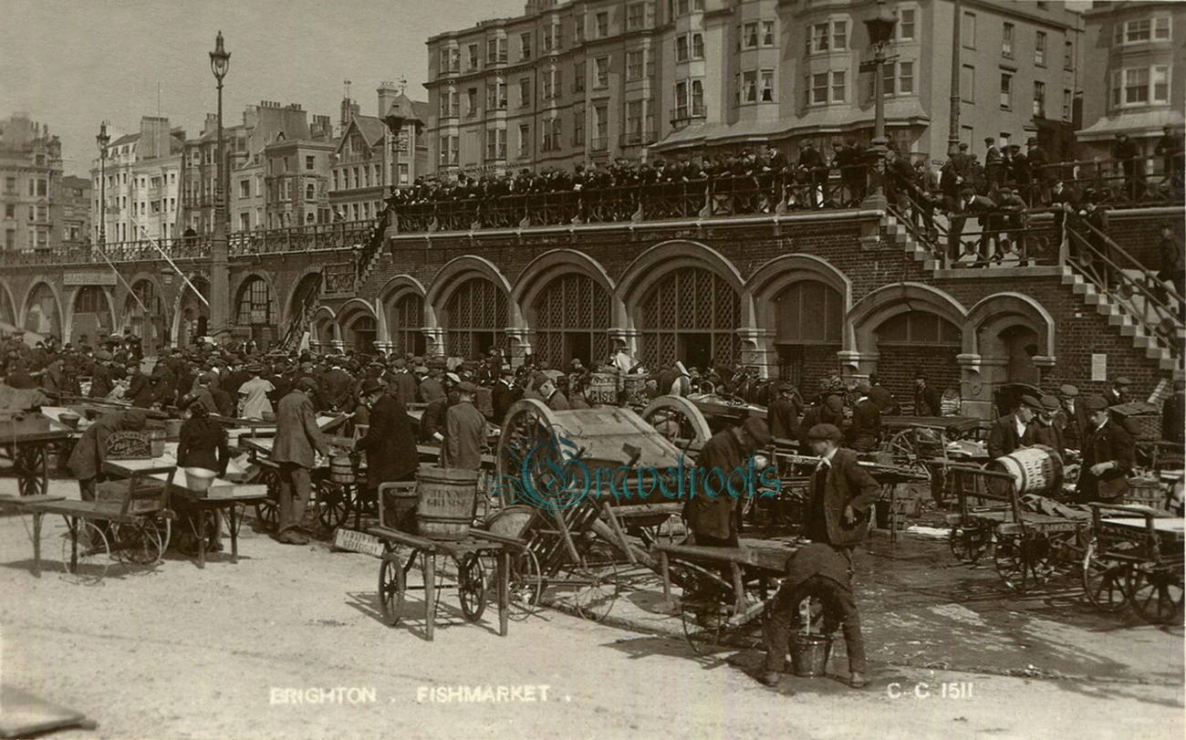 Old Brighton Fish Market photos - click image below to return