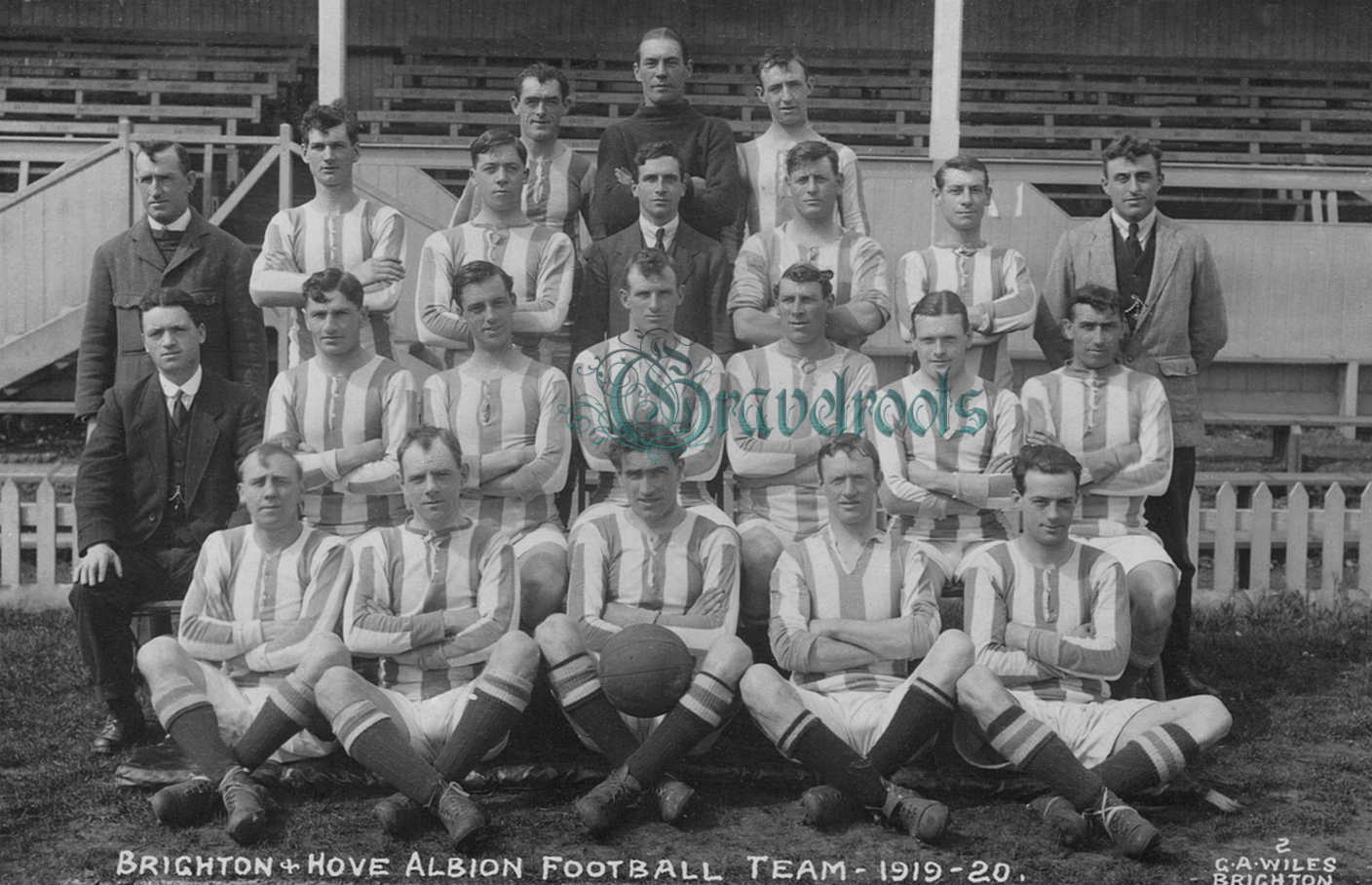 Old photo of Brighton & Hove Albion Football Club players, 1919-1920 season -  - click image below to return