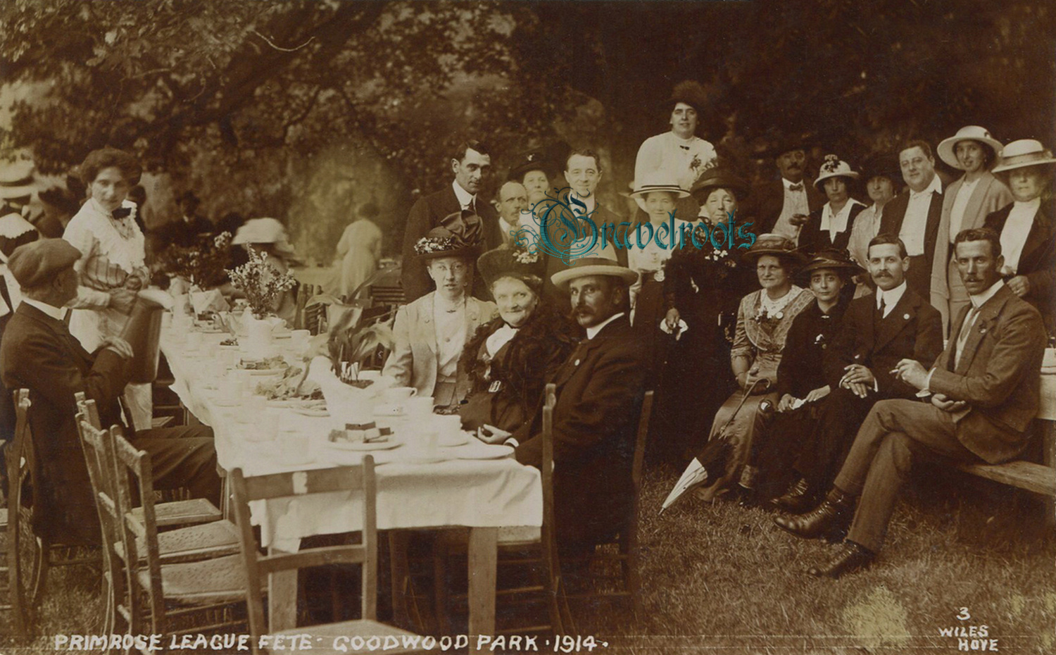  old photo of Primrose League Fete, Goodwood Park, 1914, Chichester, Sussex - click image to return