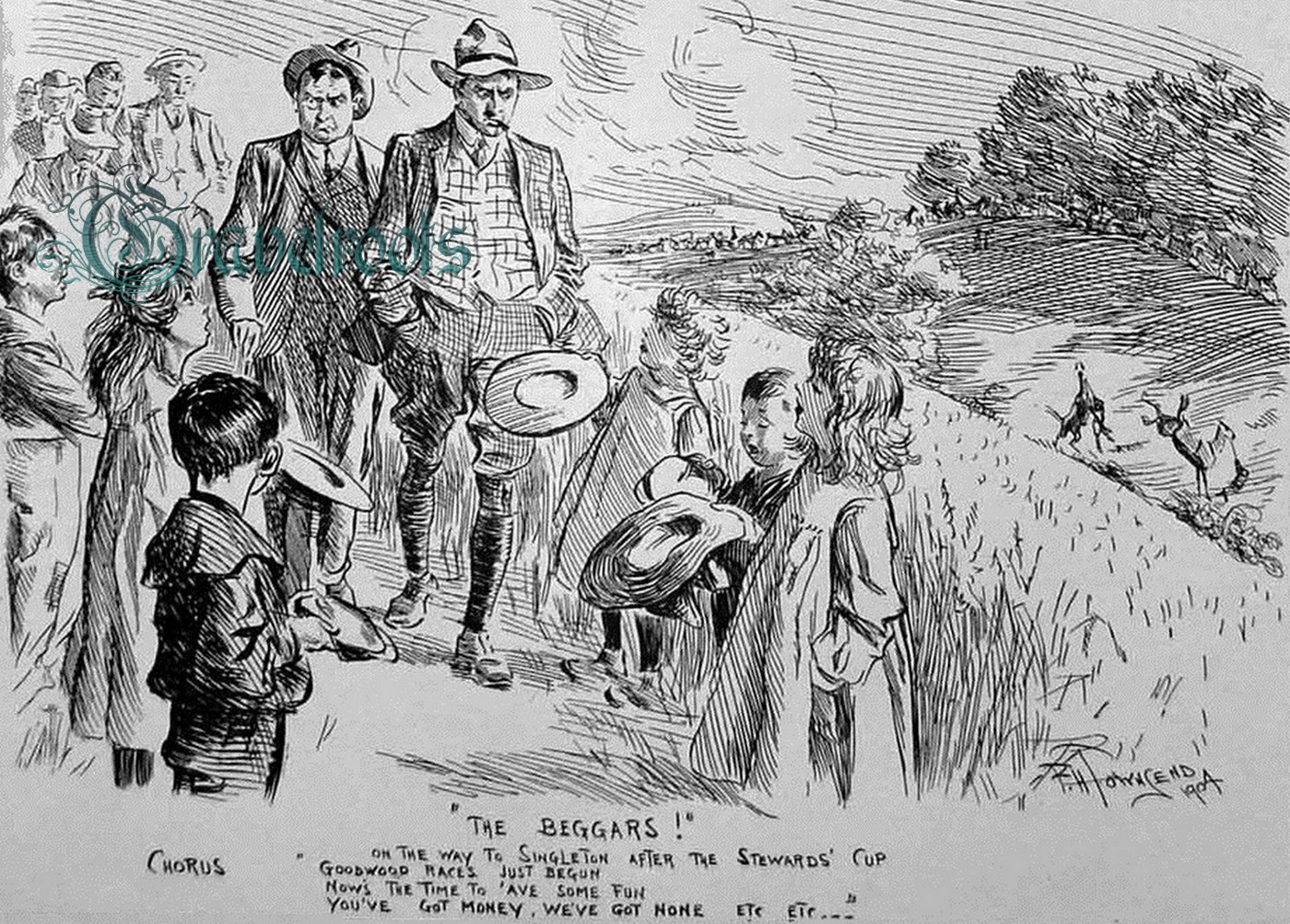  old photo of Goodwood Racecourse, Chichester, Sussex - click image to return