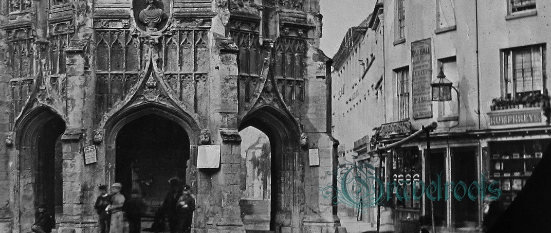  old magic lantern slide of Chichester Cross, Sussex - click image to return