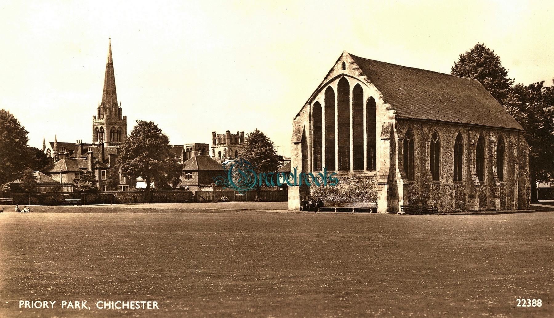 old photo of Priory Park, Chichester, Sussex - click image below to return