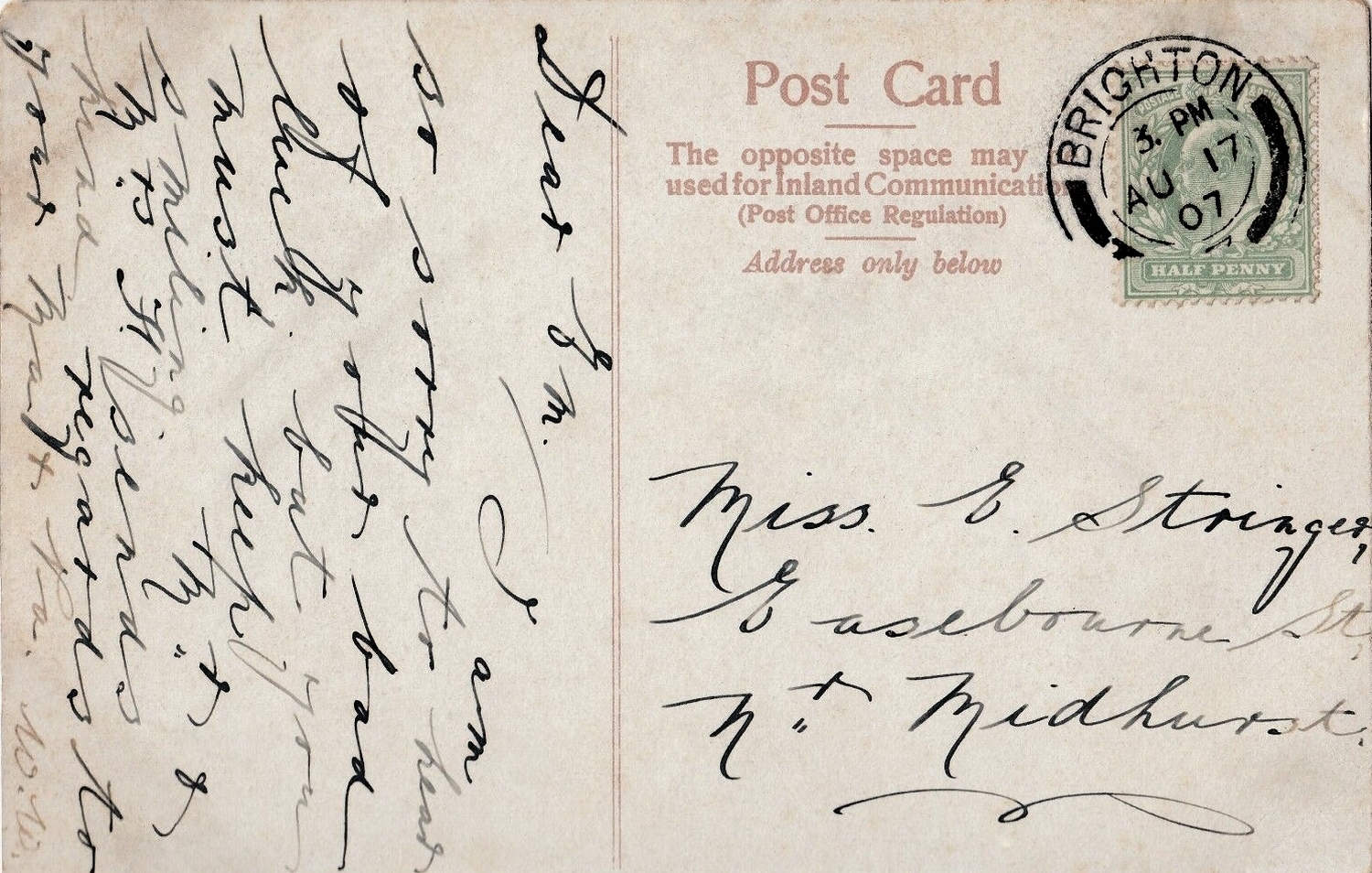  old Postcard of Easebourne, Sussex - click image below to return