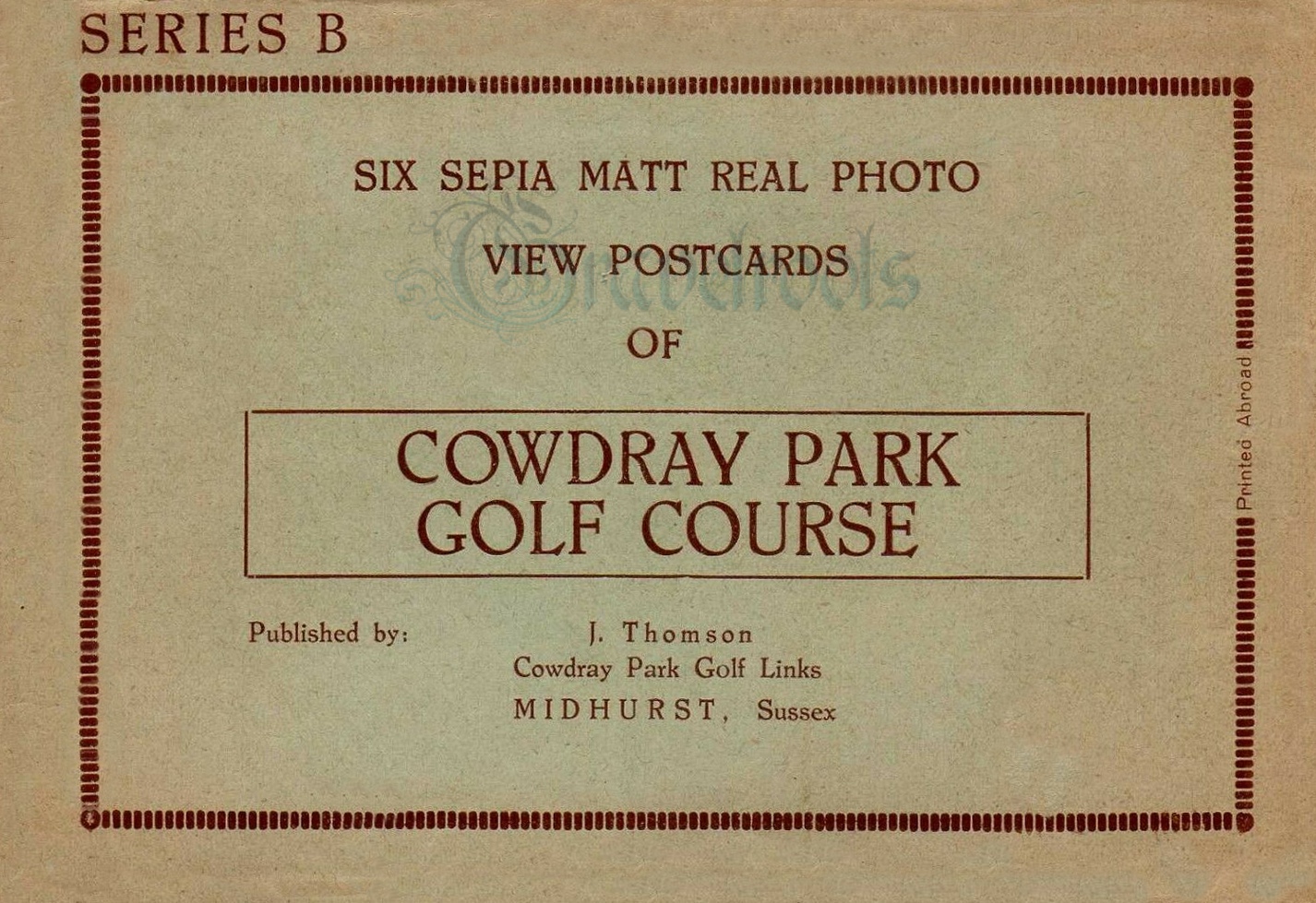  old photo of Cowdray Golf Course, Easebourne, Sussex - click image below to return