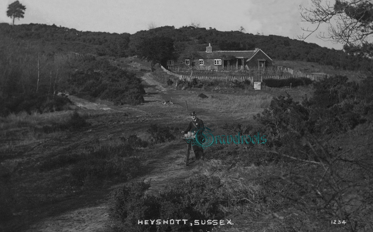old photo of Post delivery, Heyshott, Sussex - click image to return