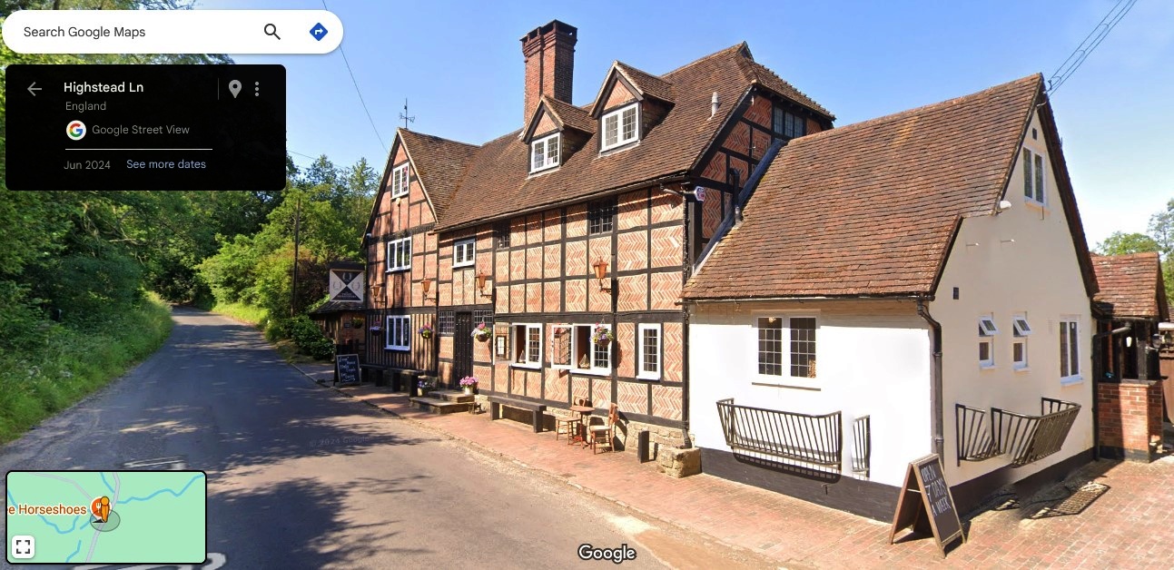 Three Horseshoes Inn, Highstead Lane, Lickfold, Sussex - click image to return