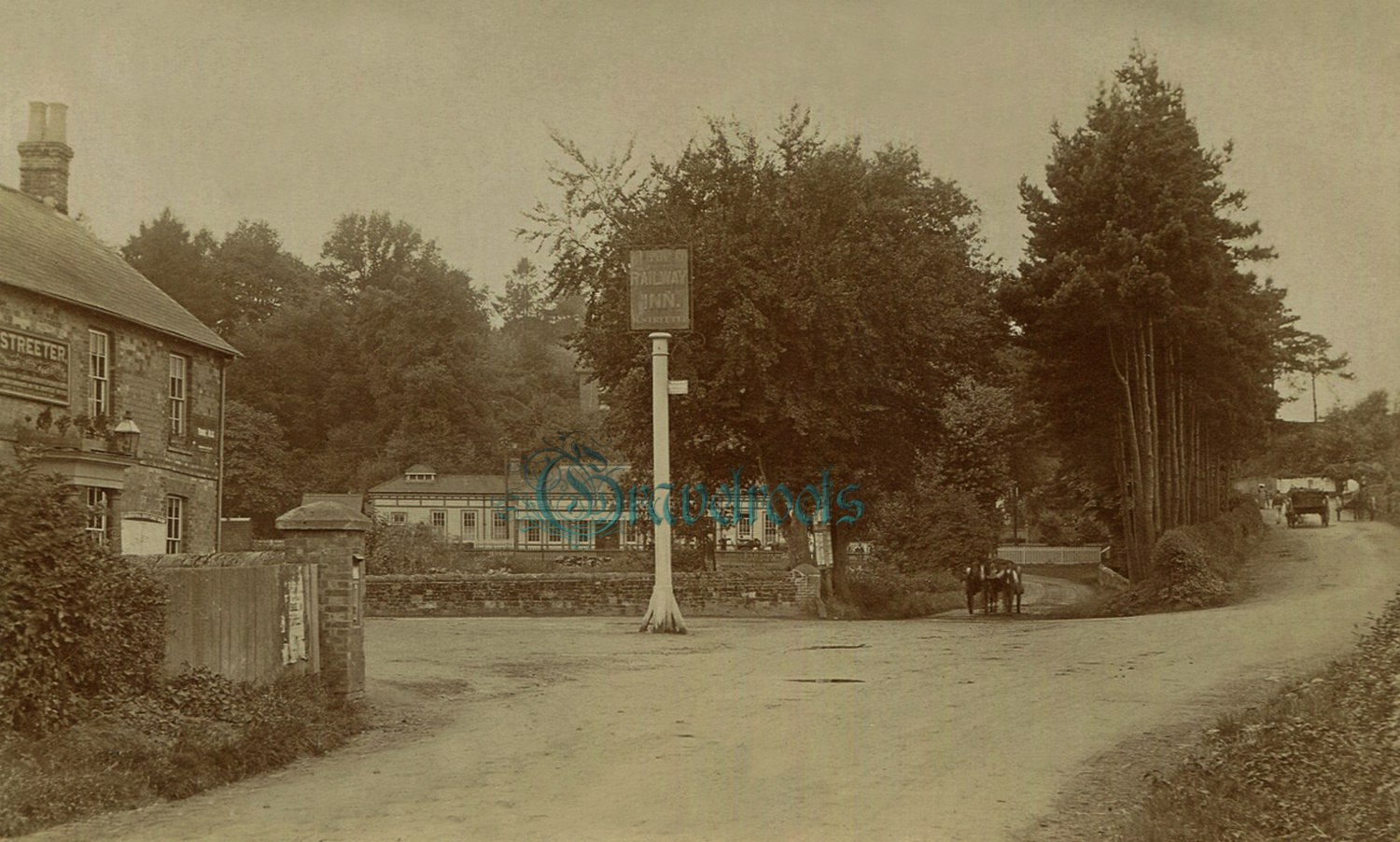 old photos of Railway Inn and Station entrance, Petworth, Sussex - click image below to return