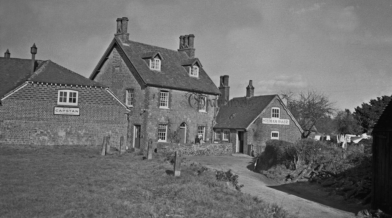 old photo of Stedham Bakery, Sussex - click image to return