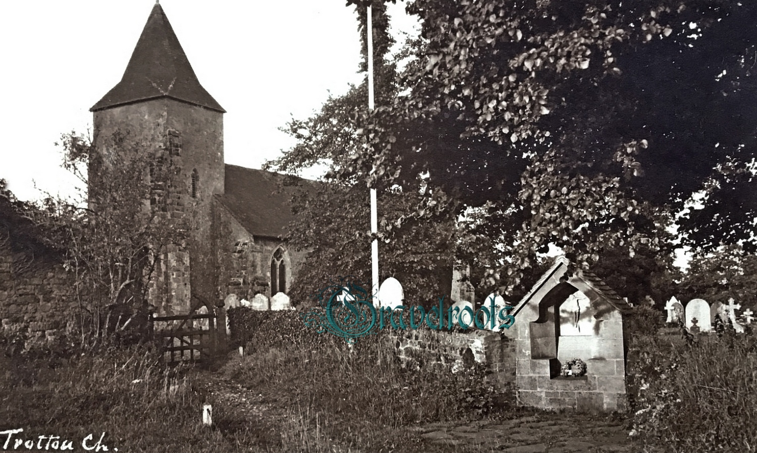  old photo of Trotton Church & War Memorial, Trotton, Sussex - click image to return