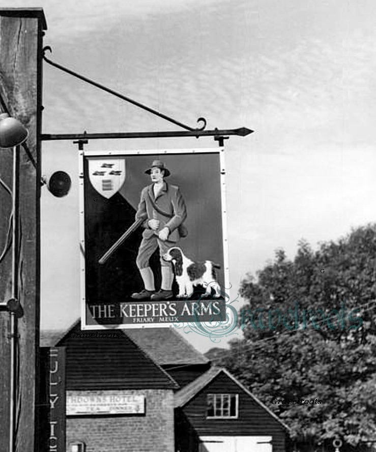 Sign for Keepers Arms, click image to return