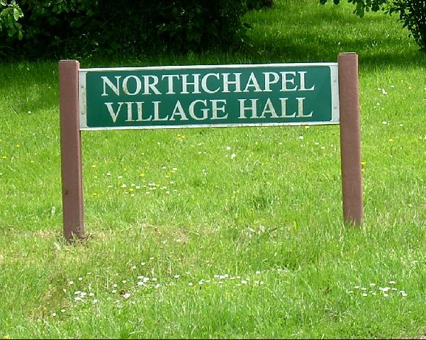Village hall sign